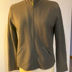 Jones stretch wool zip front sweater